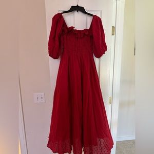 Elegant Red Maxi Dress